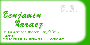 benjamin maracz business card